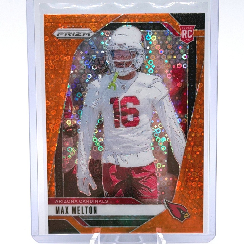 Max Melton Rookie Orange Disco Panini Prizm #376 2024 NFL Arizona Cardinals
